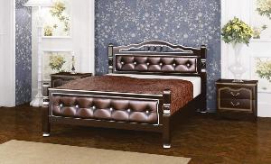 Деревянные кровати по самым доступным ценам в Крыму в огромном ассортименте.  Город Евпатория кар-11 орех тем.jpg